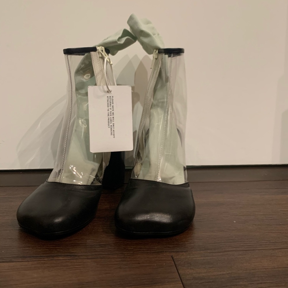 MM6 transparent ankle boots